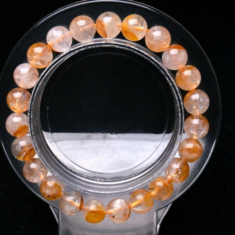All Natural Garden Quartz Crystal Stretch Bracelet NWT